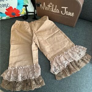Matilda Jane Paint by Numbers Lace Pants Size 4 EUC